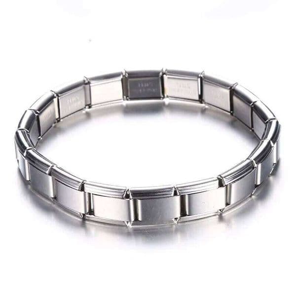 9 mm Wide Stainless Steel Bracelets Simple Trendy Daily Wear Silver-Color Charm Bracelet For Women On Party Unisex Style 26W0407