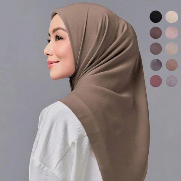 Plain Triangle Scarf Solid Modal Jersey Hijab Elasticity Muslim Shawls Soft Cotton Islam Wraps Headscarf 260327
