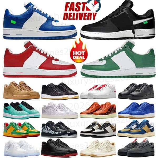 Designer Sport Shoes Men Women One Casual shoes 1 skate Low Sneakers Skeleton White Gum Mocha Grery University Blue Pink Prime Pine Green mens Trainers Outdoor E8