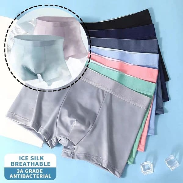 Ice Silk Breathable Boxers Man Sexy Lingerie Adult To Wear 3A Antibacterial Undrewear Summer Comfortable Panties 260327BANJIA