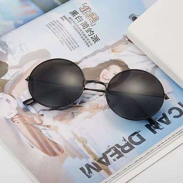 round Metal Sunglasses for Men and Women, Retro Vintage Sunglasses, Popular Fishing Fashion Leisure Glasses, UV400 26Y0409
