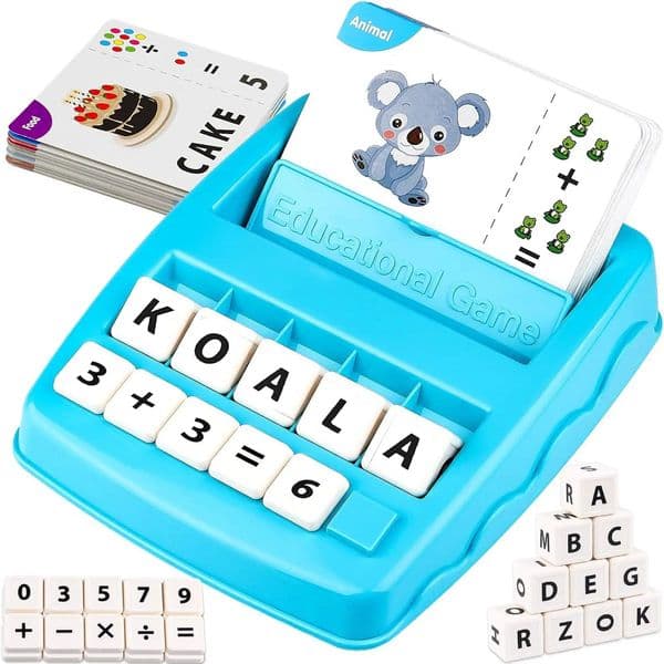 Educational Toys Learning Games for Kids 2 in 1 Matching Letter Spelling Number Cognition Early Math Game Boys Girls Gifts 260408
