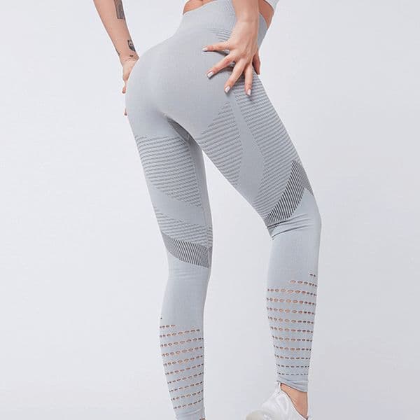 Designer Women's Yoga Pants, Stretchy High Waist Peach Butt Lifting Leggings, Fitted Wide Leg & T-Shape Sports Pants for Running & Training