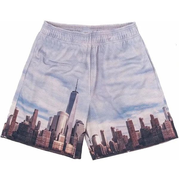 2026 Summer Mens Printed Athletic Shorts Quick Dry Loose Fit Elastic Waist Breathable Comfortable Running Gym Casual Pants 260408