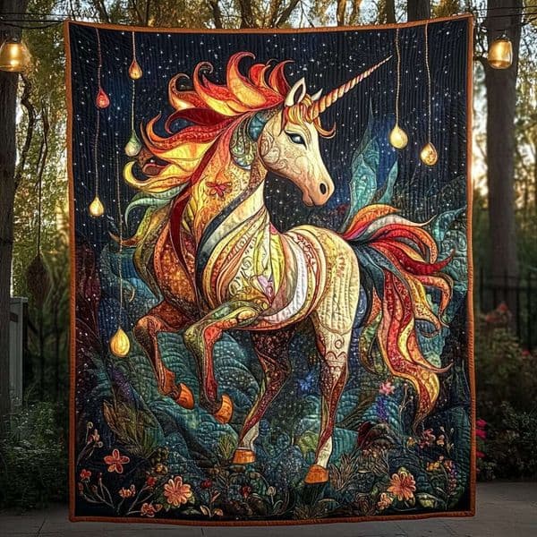 2026 New New Unicorn Quilted Throw Blanket Digital Print Sofa Home Decor For Wholesale Designer