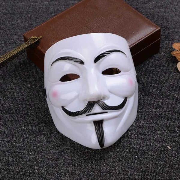 Guy Fawkes Anonymous Vendetta Mask Halloween Fancy Dress Costume Cosplay Venetian Carnival Mask Christmas Gifts for Men S2649
