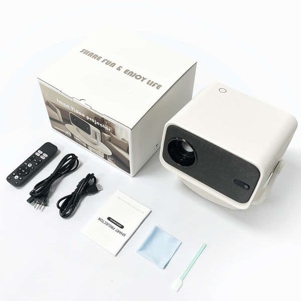 New household Google TV, ultra-high-definition 4K wall-mounted wireless mobile phone projector for bedroom