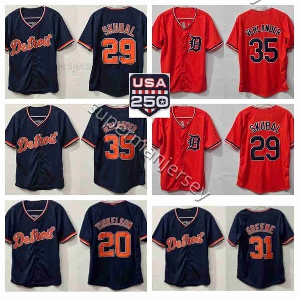 Ja Detroits Tigers baseball jersey 2026 Connect Miguel Cabrera Tarik Skubal Javier Baez Tigers Kirk Gibson Riley Greene Spencer Torkelson VERLANDER 35 men women