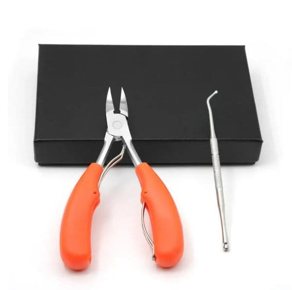 Stainless Steel Nail Clipper Cutter Toe Finger Cuticle Plier Manicure Tool set with box for Thick Ingrown Toenails Fingernai