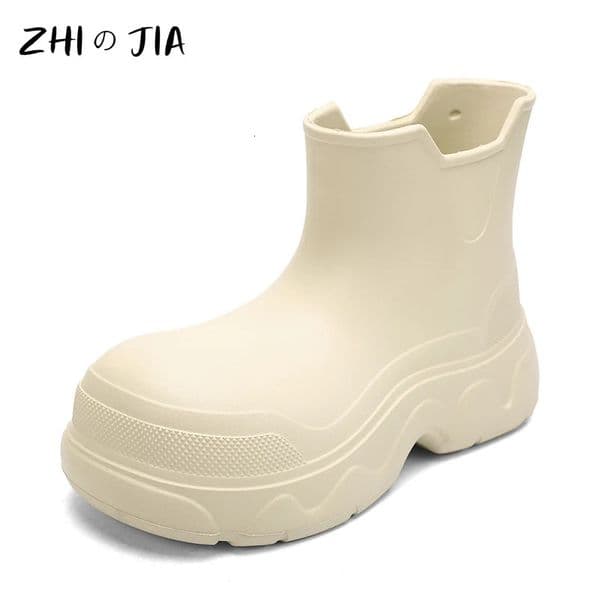 Womens Rain Shoes High Top Shoes Spring and Summer Casual Waterproof Boots Fashionable Outdoor Sneaker 260409BJ