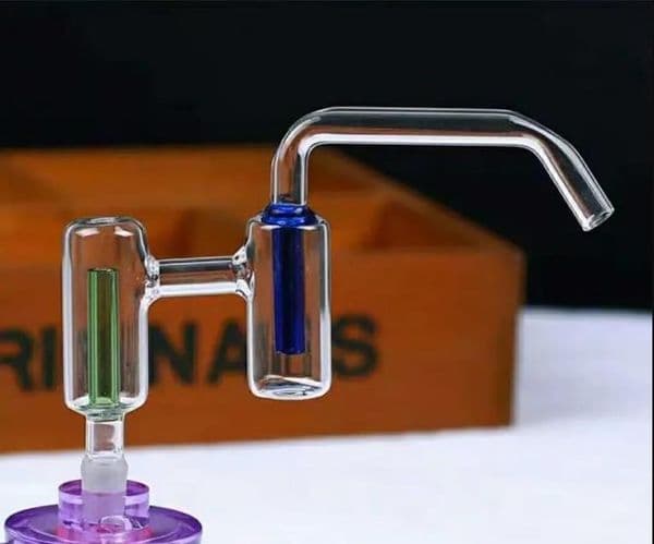 Double filtration pot glass board Wholesale Glass bongs Oil Burner Glass Water Pipe Oil Rigs Smoking, Oil.