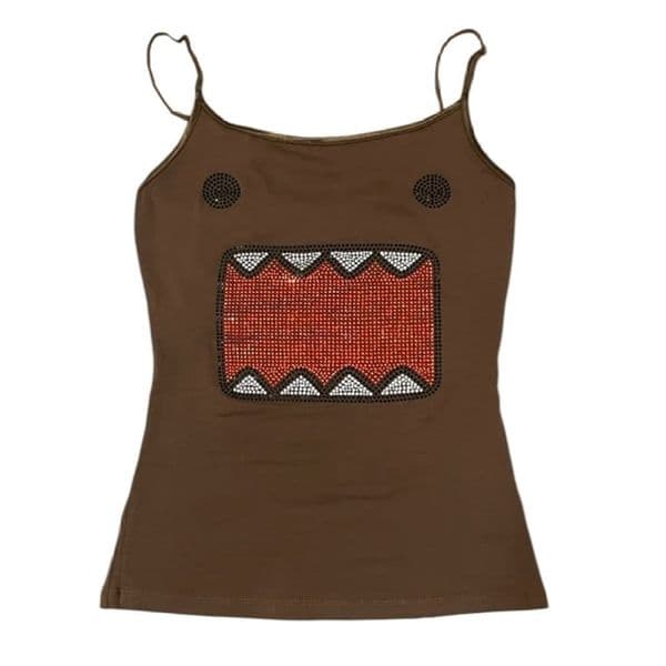 Harajuku Style Retro Cartoon Tank Top Womens Summer Casual Slim Fit Short Cut Crop y260408