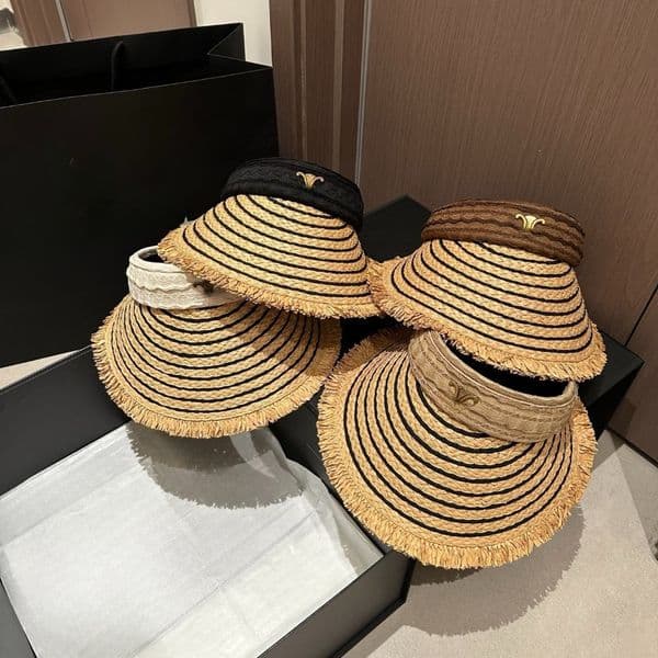 Fashion Straw Hat Designer Visors Casquette Sun Woman Outdoor Luxury Beach Visor Cap Top Caps Adjustable Casual Sunhat Baseball Sport Hats