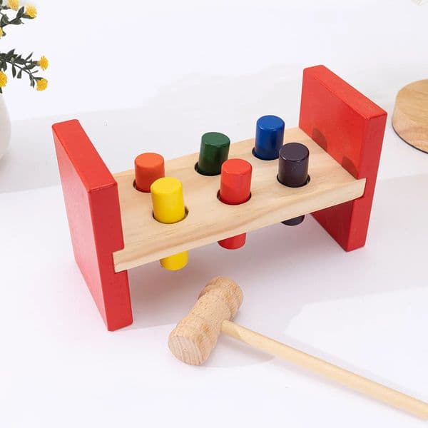Montessori Wooden Hammering Toy - Develop Fine Motor Skills Educational Fun for Toddlers260408BJ