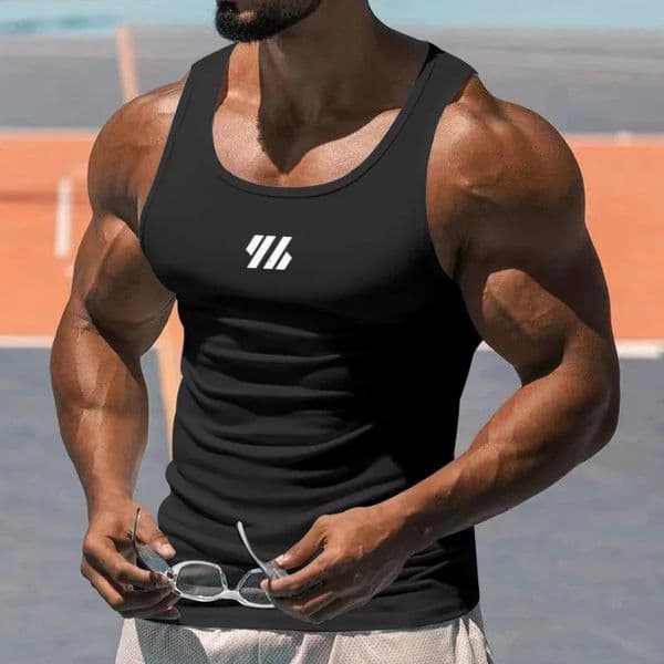 Running Vest Mens Summer Gym Clothing Sports Leisure Milk Silk Tight Sleeveless Shirt Elastic Breathable Slim Fitness Tank Tops 260408BJ