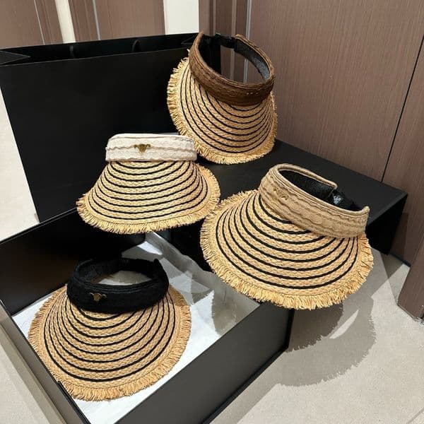 Fashion Straw Hat Designer Visors Casquette Sun Woman Outdoor Visor Cap Top Caps Adjustable Casual Luxury Beach Sunhat Baseball Sport Hats