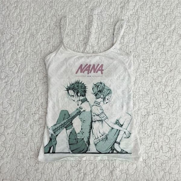 Aesthetic 2000s Grunge Print Sleeveless Sexy for Tank Top Women Knit Vest Streetwear Clothing Female Crop Y2k Emo Girl y260408