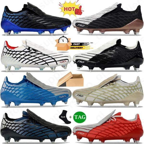 F50 Spider Elite SG designer shoes football cleats women football boots mens trainers soccer cleats designer shoes EUR 39-45 Blue Ruch Tech Indigo breathable with box