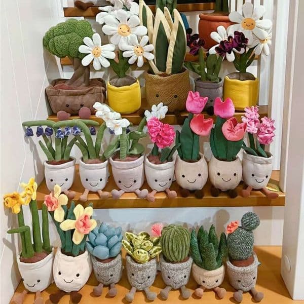 2026 New In-Stock Wholesale Decorative Ornaments, Artificial Daffodils Tulips Potted Plants & Plush Doll Toys Series