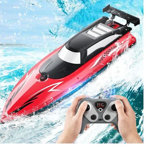 24GHz Dual Propeller High Speed Remote Control Boat Electric Boat Childrens Remote Control Boat Toy260408BJ