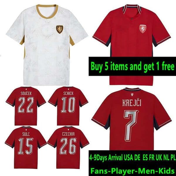 2026 2027 Czech Republic World Cup Soccer Jersey Schick Soucek 26 27 Czechia Football Shirt Men Fans Player Version Custom Name Number Maillot
