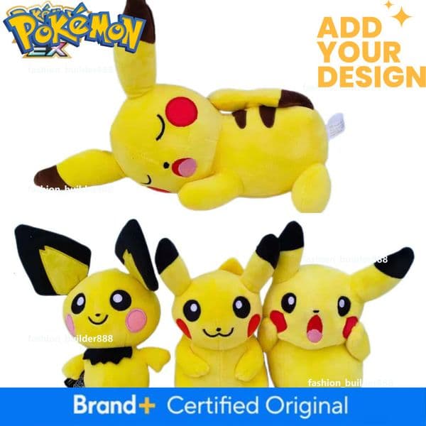 Pokemon Doll Pokmon Lying POKEMON Pet Little Elf Pikachu Plush Doll Toy Hot Sell