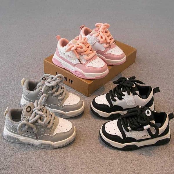Childrens Dad Shoes 2025 Autumn New Model Boys Sneakers Casual Shoes Tire Shoes with Rotating Buckle Q260408