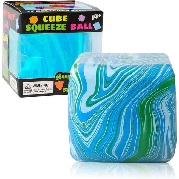Balls, Kids Adults, Squishy Slow Rising Fidget Cube Sensory Toys Anxiety Stress Relief, High Density Ice Squeeze Ball Cubes for Adults Kids.(Green) 3b5