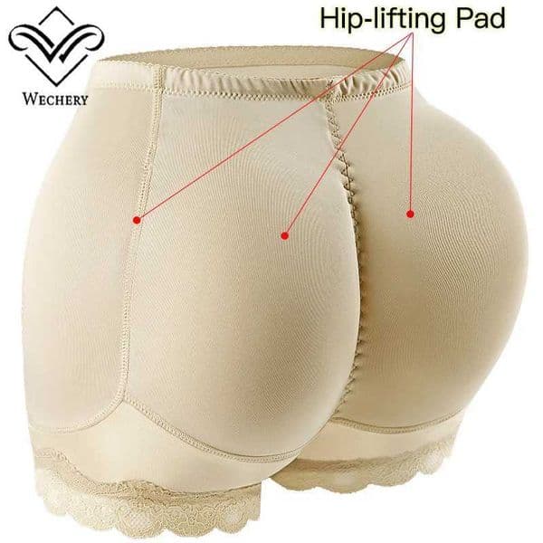 Wechery Plus Size Womens Shorts Hips Pads Sexy Big Butt Enhancer Pants Breathable Lace Trouser Legs Woman Clothes L260410