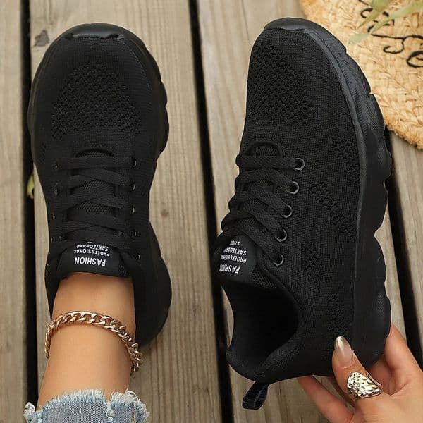 Sneakers Women Shoes Lightweight Running Shoes For Women Comfortable Sport Shoes Jogging Tennis Outdoor Walking Black Size 36-42260408BJ