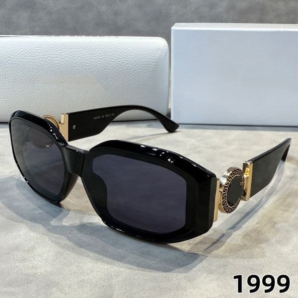 NEW Sunglasses Gold Brown Shaded Sun Glasses Women Gold rivet Fashion Rimless sunglasses eye wear with original box 1999