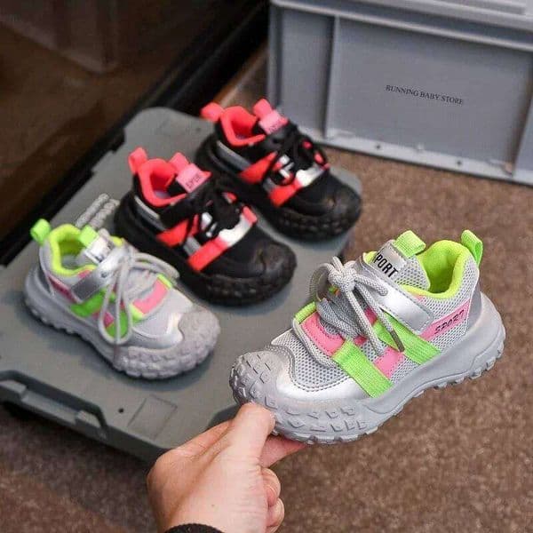 Unisex New Children Sneakers Platform Casual Breathable Sport Design Vulcanized Shoes Fashion Tennis Boys Girls Footwear I02242 26W0410