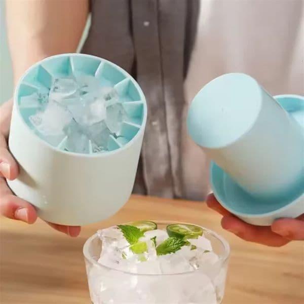 Food-grade silicone cylinder ice lattice ice making mold household kneading music ice bucket ice storage box ice cup quick freez 260409