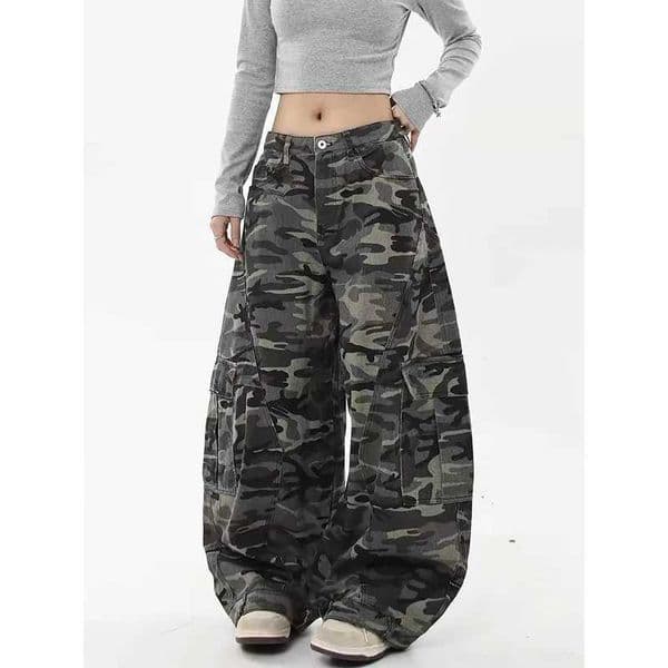 2024 Autumn Womens Jeans High Waist Vintage 2000s Straight Baggy Y2K Denim Pants Hip Hop American Fashion Wide Leg Denim Trouser Q260410