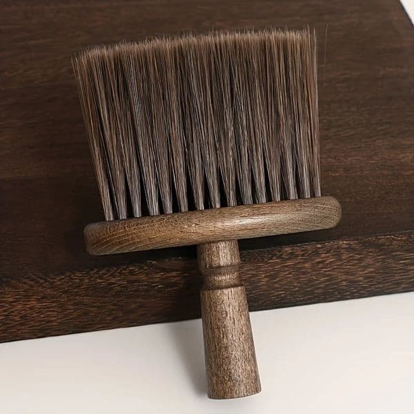 Walnut Wood Coffee Grinder Cleaning Brush Soft Bristle MultiUse For Keyboards Laptops Cameras Car Interiors 260410BJ