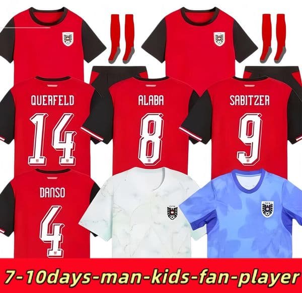2026 world cup Austria soccer jerseys Home away 26 27 ALABA GREGORITSCH DANSO SEIWALD ARNAUTOVIC SABITZER QUERFELD LAIMER national team football shirt men kids