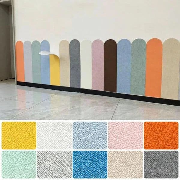 1020PCS Environmental Friendly Self Adhesive AntiCollision Soft Package Wall Sticker Skirt Kids Room Surround Protect Board 260410