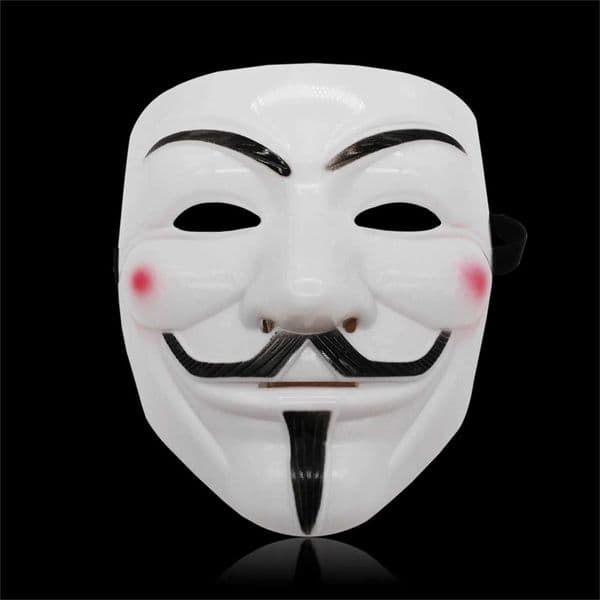 1pc Halloween Face Mask Black White V For Vendetta Hackers Cos Mask Halloween Cosplay Party Diy Masks Anime Anonymous Headwear L260526