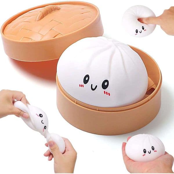 Balls Adults, Squishy Kids, Dumpling Fidget Sensory Squeeze Dough Relief Toy, Stretchy Stress Ball Squish Toys for ADHD a34