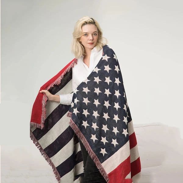 UK USA Flag American Blanket Mat Cover Bedspread Star Sofa Cotton Air Bedding Room Decor Tapestry Throw Rug United States 260410