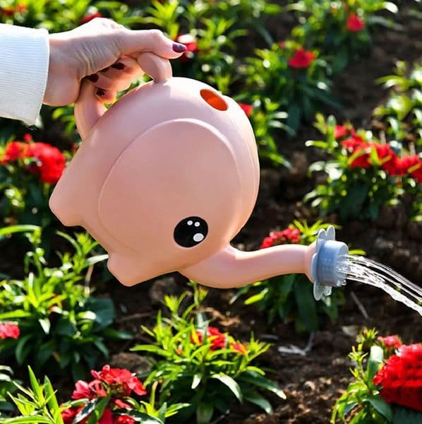 2500ml Outdoor Elephant Watering Can Kids Home Patio Lawn Gardening Irrigation Plant Cute Cartoon Plastic Pot 260410