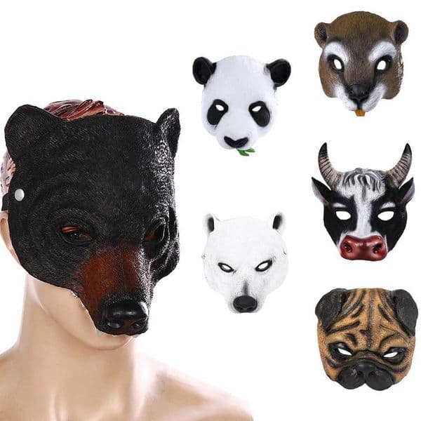Halloween Animal Mask Collection PU Foam Realistic Animal Mask Carnival Masquerade Party Game Cosplay Props Costume Accessories L260526