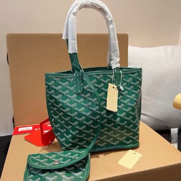 Green Designer Bag Linen Tote Bag Luxury Bag Canvas Shoulder Bag W Beach Bag Reinforced Edge Double-sided Usable Tooth Print Commuting Shopping Handbag luck00