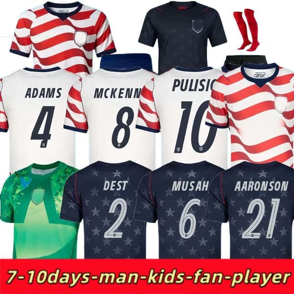 USAS United soccer Jersey 2026 PULISIC MCKENNIE REYNA ADAMS BALOGUN ROBINSON TILLMAN 26 27 football shirts Fans Player Home Away Men Women kids Kit S-4XL