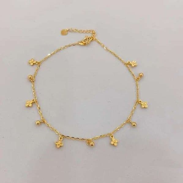 Bell Gold Fashion Versatile Adjustable Anklet for Women Summer Fresh Temperament Brightening Fairy Style Elegant Design