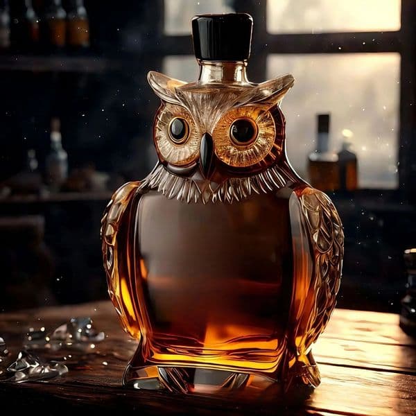 350ML Animal-shaped Bottle Whiskey Bottle Owl Whiskey Bottle High Borosilicate Glass 260409BJ