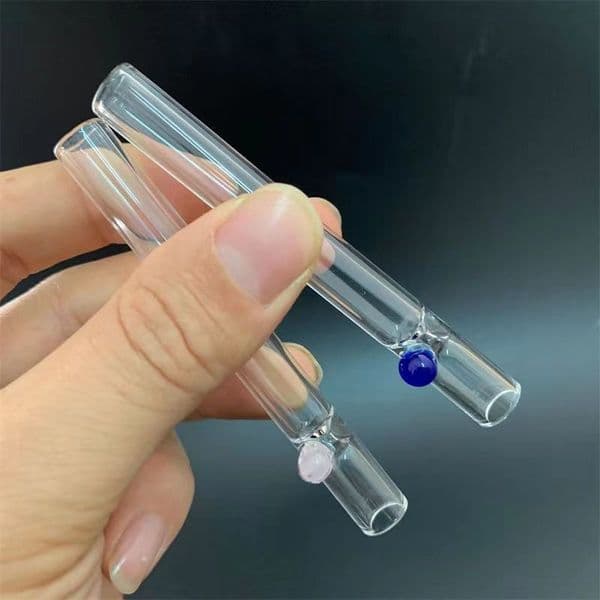 Smoking Pipes Glass straight pipe mouthpiece color heat-resistant high borosilicate accessories