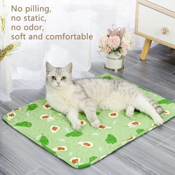 Summer Mat Pet Cooling Ice Blanket Mat Moisture Proof Dog Floor Sofa Cushion Skin Friendly Cat Sleep Breathable Pet Bed Covers 260409