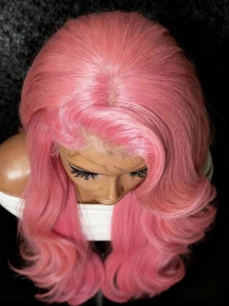 13x6 Body Wave Light Pink Lace Front Wig Human Hair Pink Colored Wig Transparent 13x4 Hd Lace Frontal Wigs For Women Pre Plucked