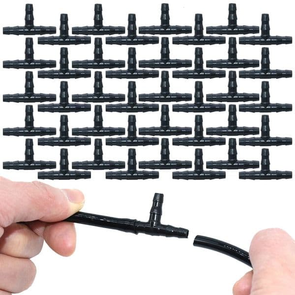 SPRYCLE 20100PCS 14 Inch Connector Joint Tee Drip Irrigation Dripper Watering Garden Tools for 4mm7mm Pipe Hose Greenhouse 260410